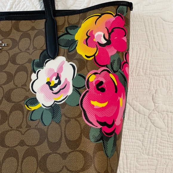 Coach City Tote signature canvas vintage roseprint - Picture 4 of 11